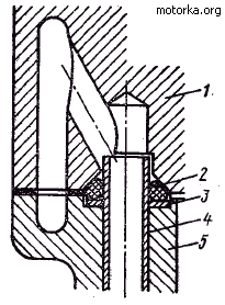 Уплотнение верхнего конца водяной трубки мотора Ветерок