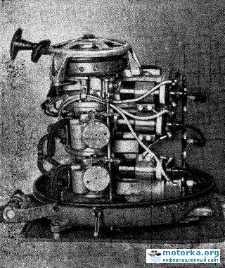 Вид трех цилиндрового двигателя Вихрь