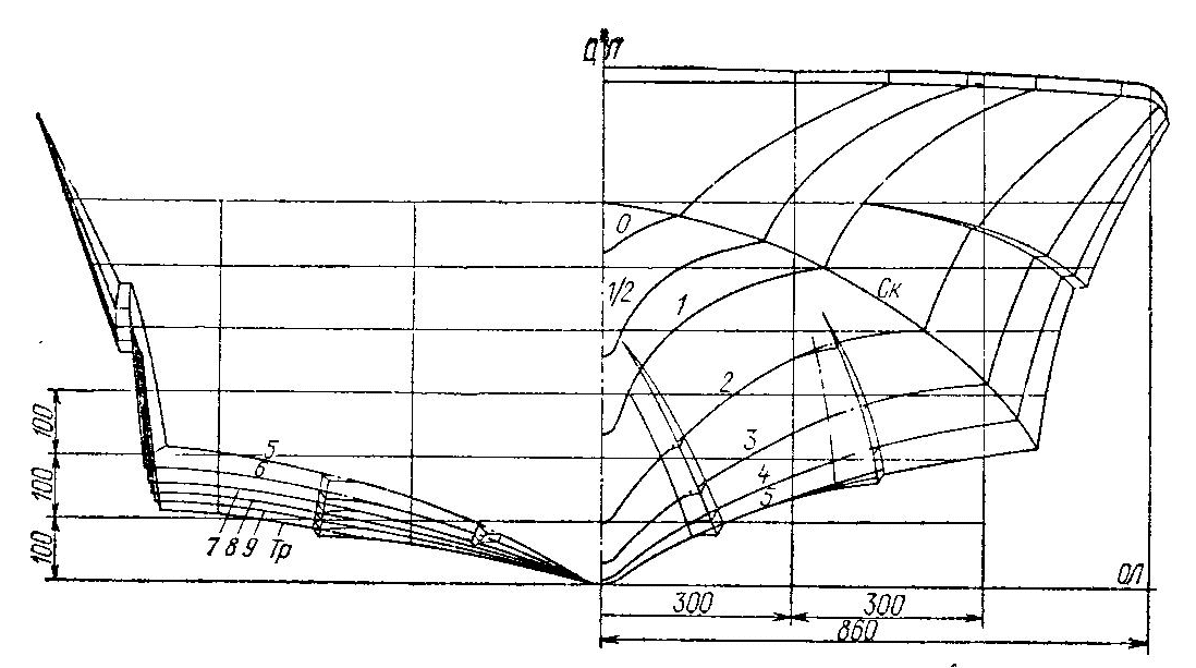 Теоретический корпус моторной лодки Нептун-3